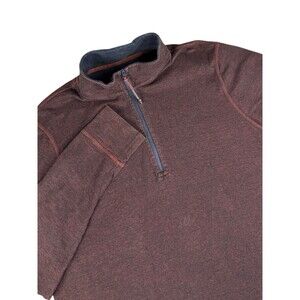 The North Face Copperwood 1/4‎ Zip  Performance Sweater Large Burgundy  Heather